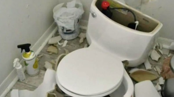 Exploding toilet